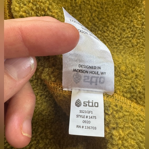 Stio women’s Sweetwater fleece hoodie pullover Amber Resin mustard NEW NWT L - Picture 16 of 16